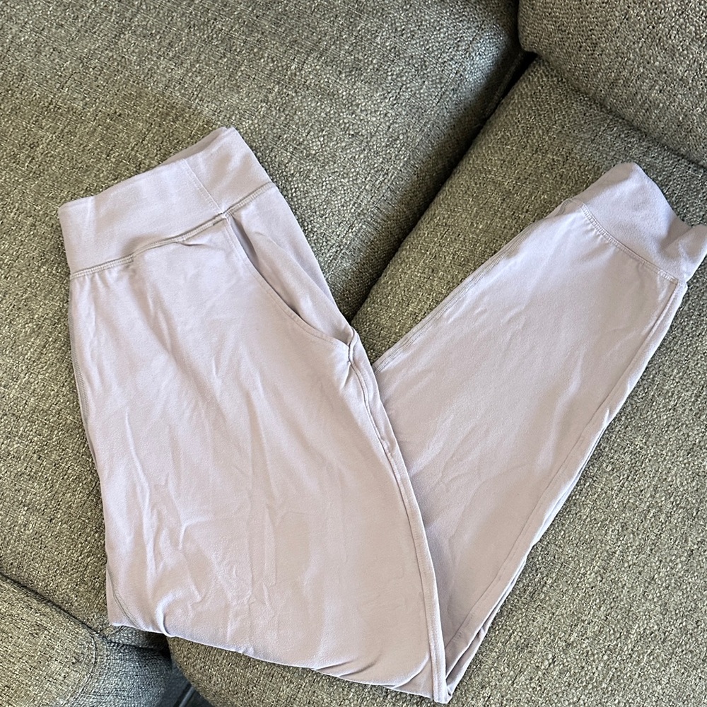 Under Armour Elastic Waist Knit Joggers Lavendar Gray Pockets Women's Size S